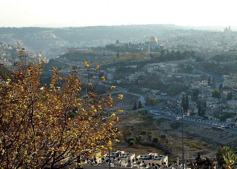 View from Mount Scopus in Jerusalem