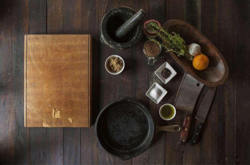 food kitchen cutting board